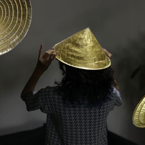 Nón Lá DIY Lá Sen Mạ Vàng 24K