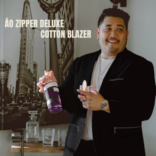 [size M/L] Áo Blazer Zipper Deluxe Cotton
