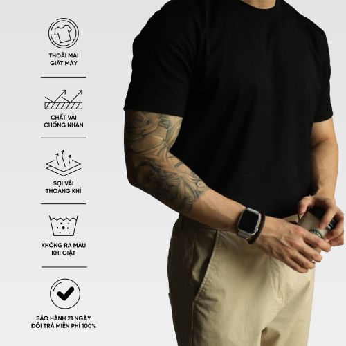 Áo Thun Đen Deluxe Cotton