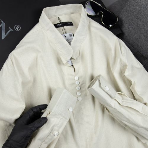 Sơ Mi Linen Lơ Vê Beige Dustin