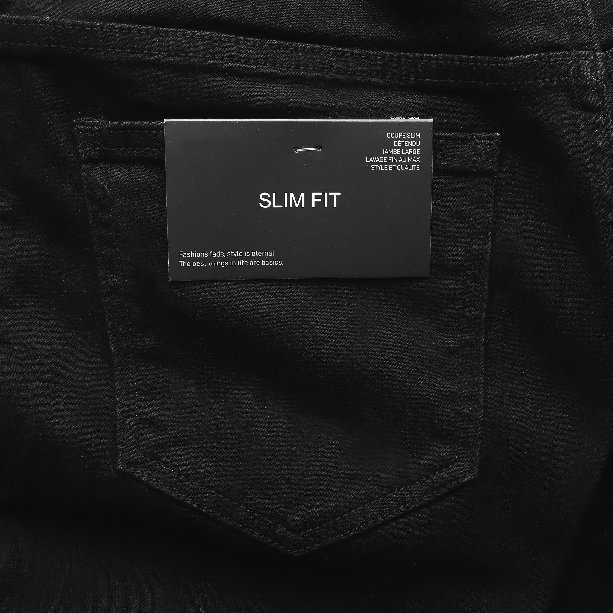 Quần Jean Dài Slimfit Đen Basic