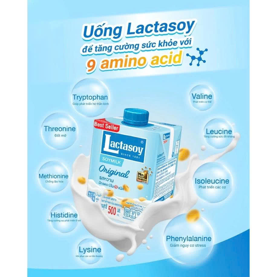 Thùng Sữa Đậu Nành Socola Lactasoy Thái Lan Nguyên Chất (500ml) - Đậu Nành Sô Cô La Thơm Ngon